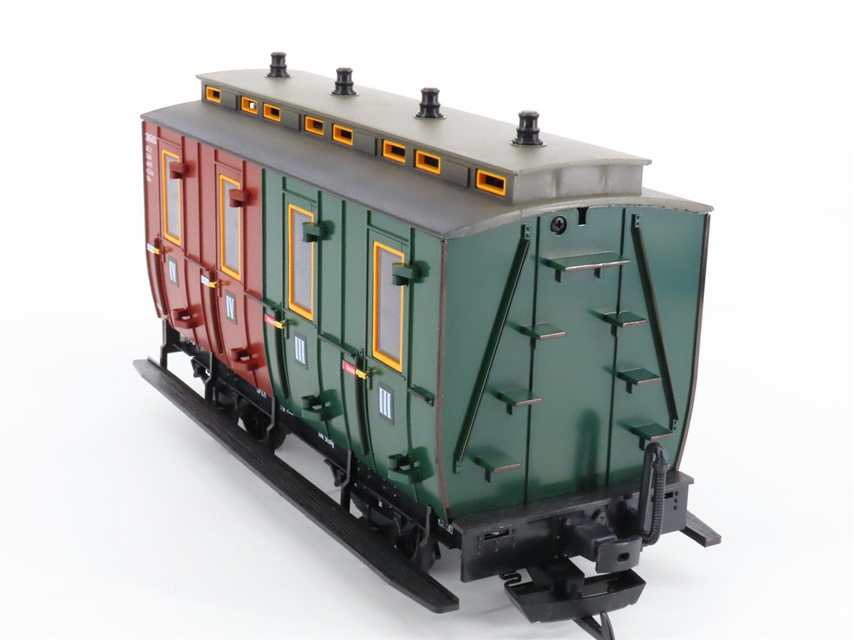 G Scale LGB 30503 Green / Brown 3rd &amp; 4th Class Compartment Coach Passenger