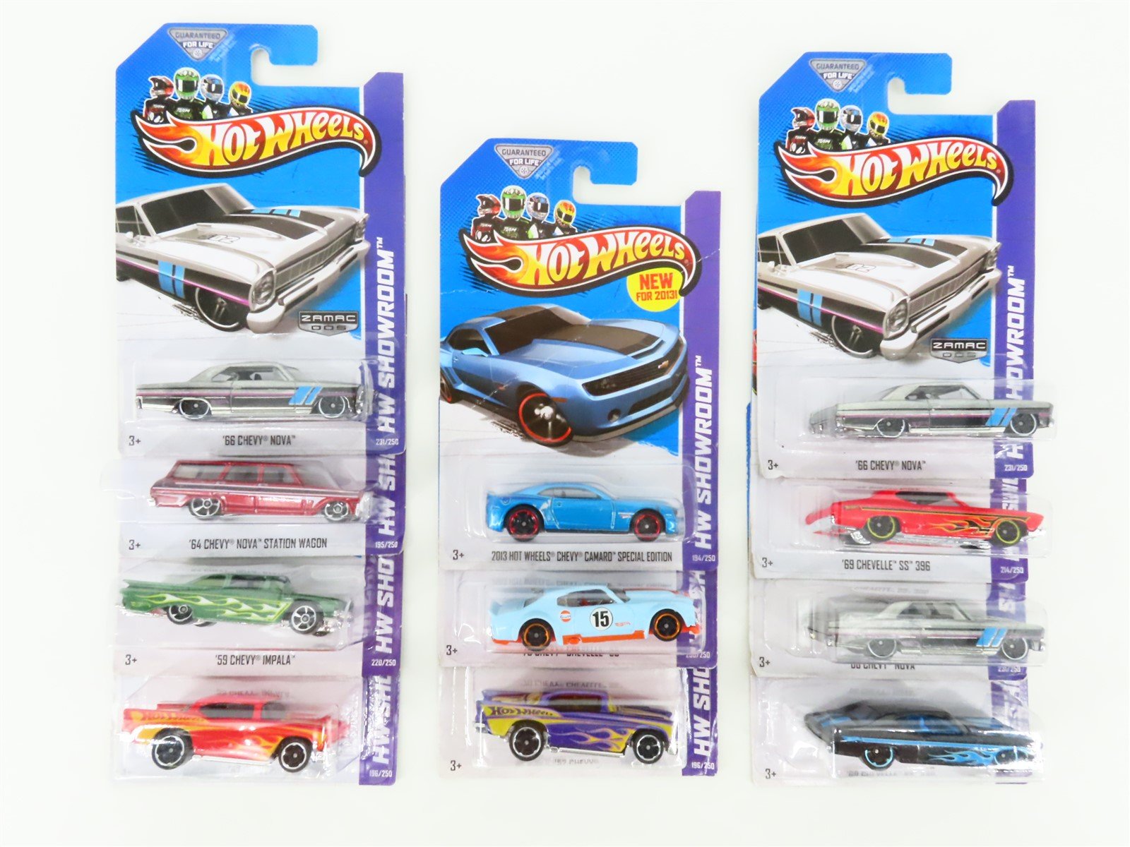 LOT of 11 Hot Wheels HW Showroom Chevy Cars