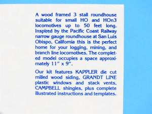 HO Scale Detail Associates Kit #7001 Branch Line Roundhouse