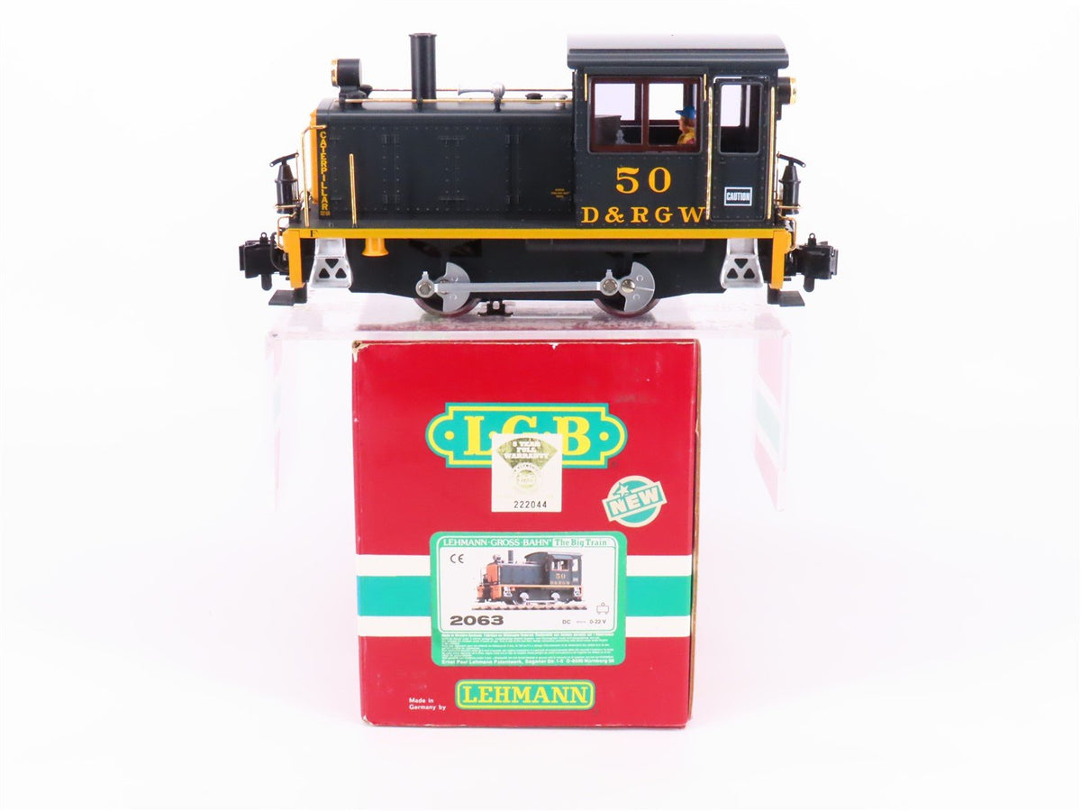 G Scale LGB 2063 D&amp;RGW Rio Grande 30-Ton Davenport Diesel Switcher #50