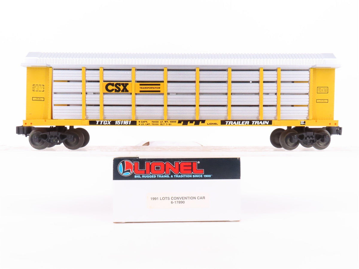 O Gauge 3-Rail Lionel 6-17890 TTGX CSX Lots Convention 1991 Auto Carrier #151161