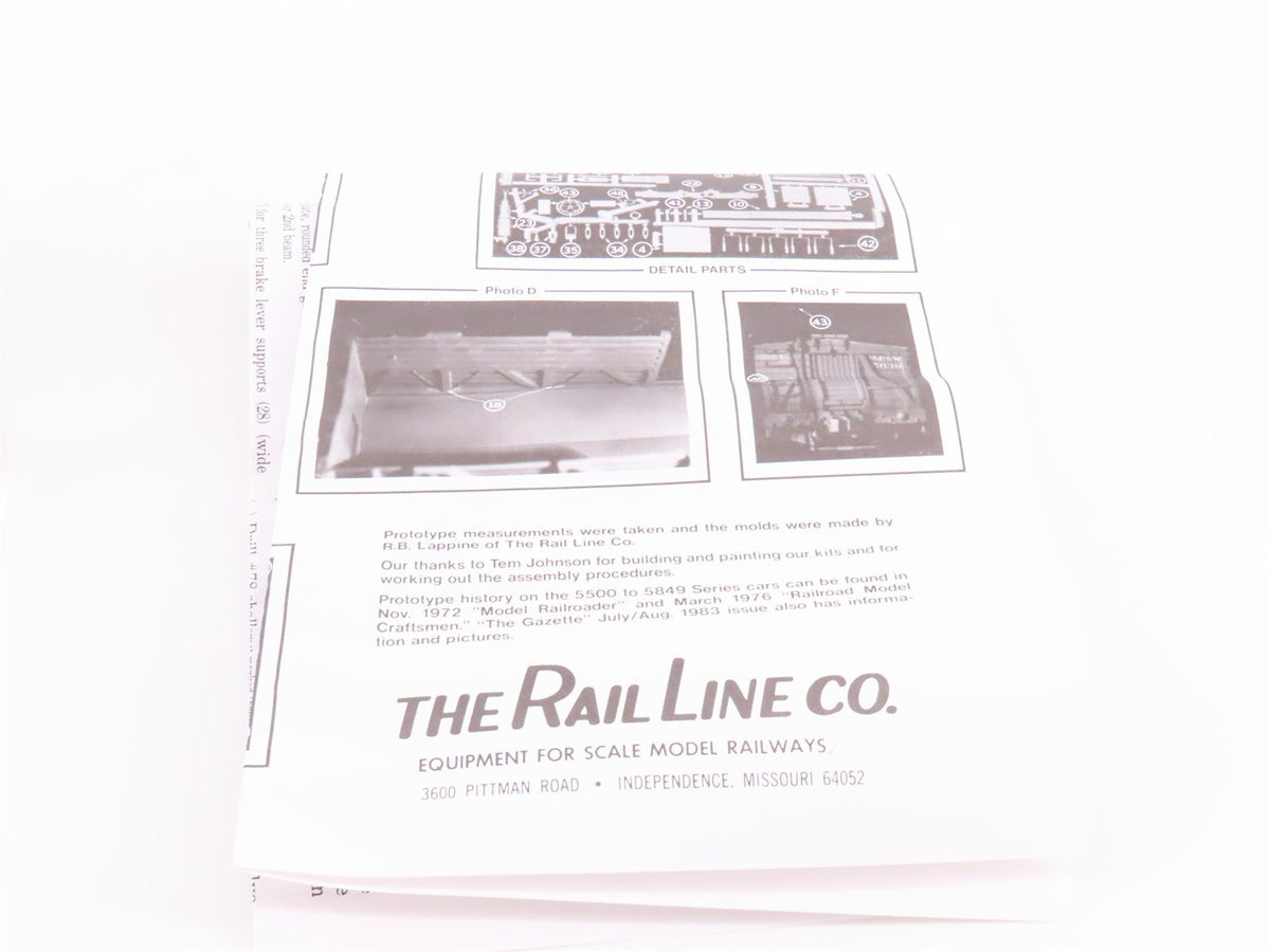 HOn3 Scale Rail Line Kit #132 D&amp;RGW Rio Grande Railroad Stock Car