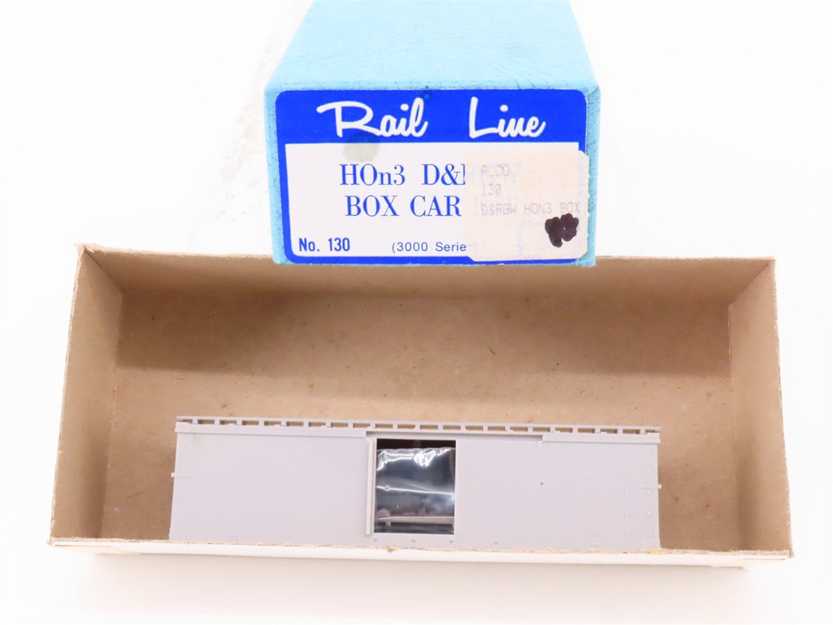 HOn3 Scale Rail Line Kit #130 D&amp;RGW Rio Grande Railroad Single Door Box Car