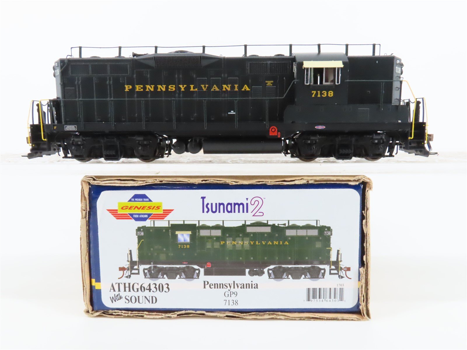 HO Scale Athearn Genesis ATHG64303 PRR Pennsylvania GP9 Diesel #7138 w/ DCC