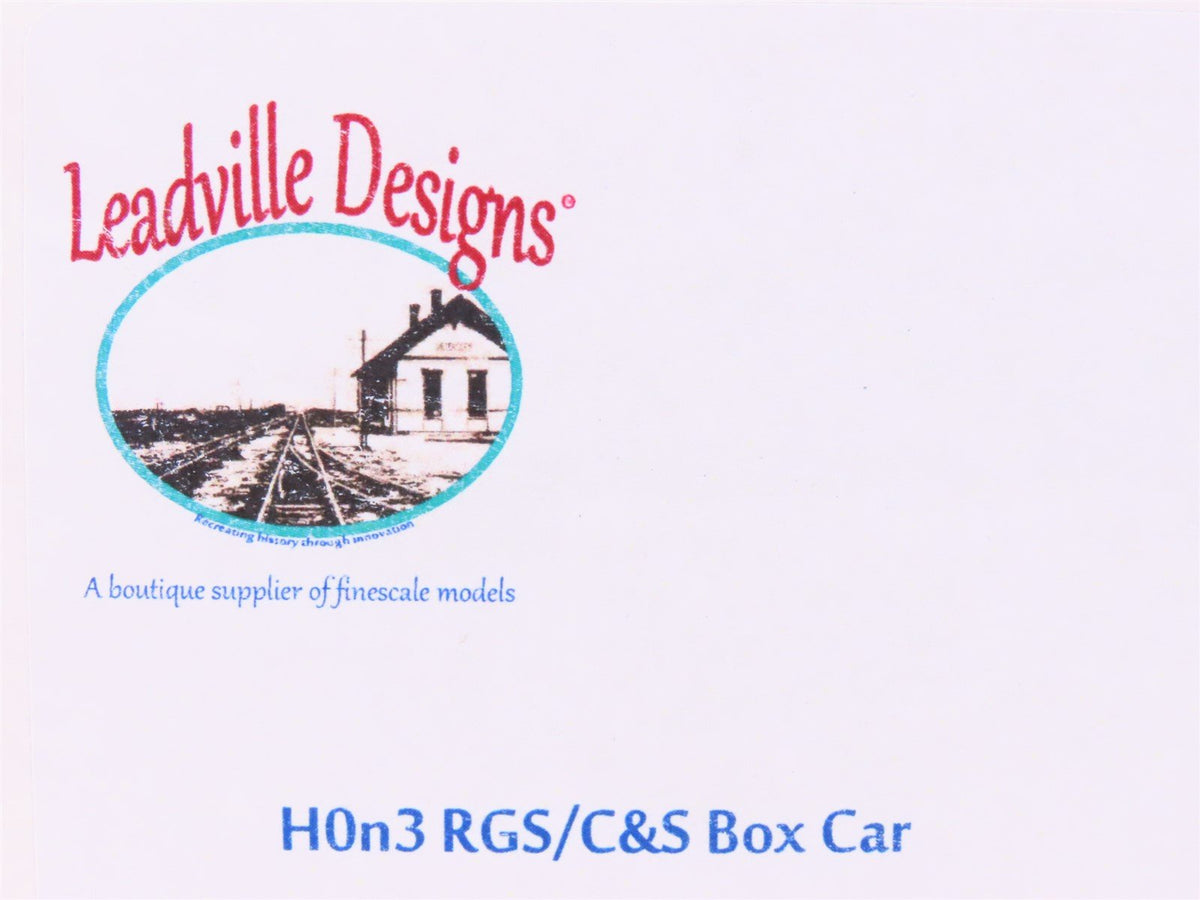 HOn3 Scale Leadville Designs Kit RGS / C&amp;S Wood Box Car