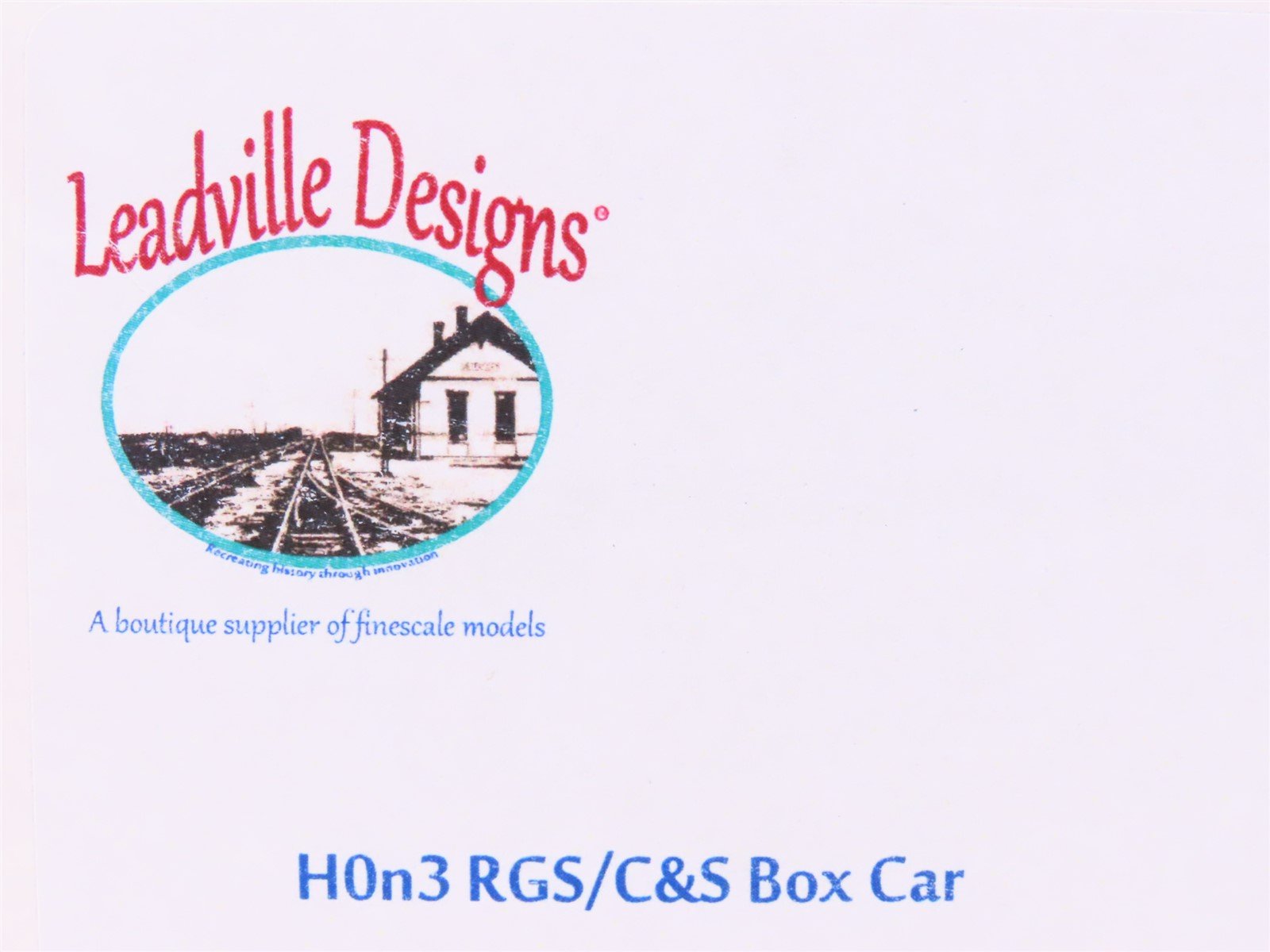 HOn3 Scale Leadville Designs Kit RGS / C&S Wood Box Car