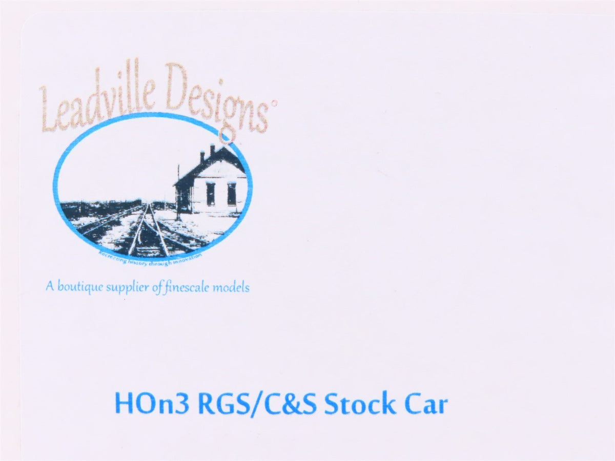 HOn3 Scale Leadville Designs Kit RGS / C&amp;S Wood Stock Car