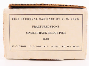 HO C.C. Crow Fine Hydrocal Castings Fractured Stone Single Track Bridge Pier