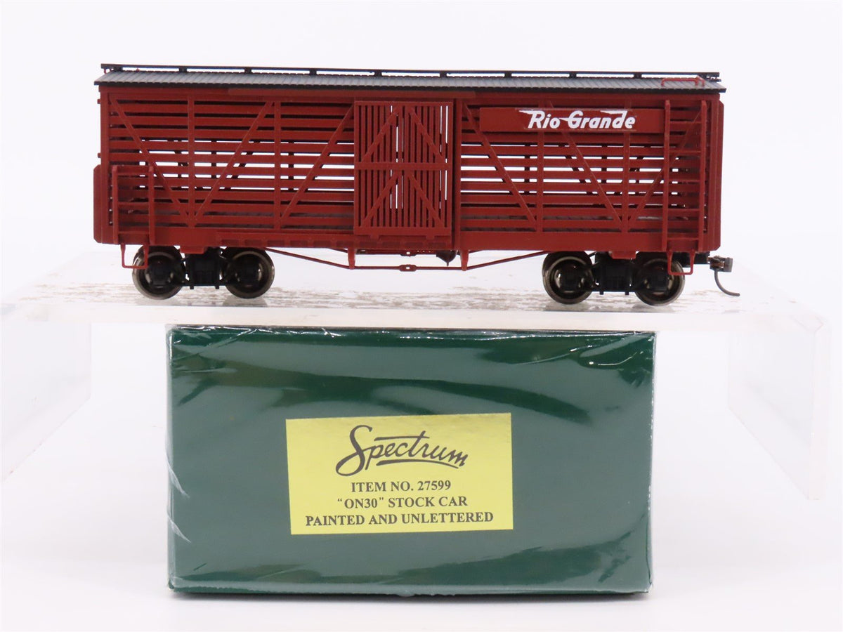 On30 Scale Bachmann Spectrum 27599 D&amp;RGW Rio Grande Stock Car - Custom Decals