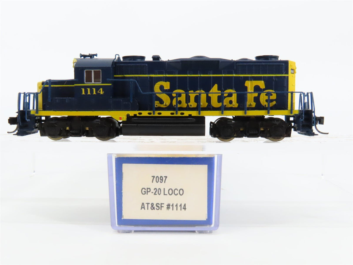 N Scale Life-Like 7097 ATSF Santa Fe GP20 Diesel Locomotive #1114