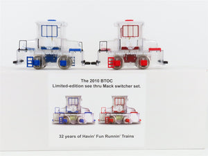 G Scale Hartland HLW 2010 BTO Club See-Thru Mack Diesel Switchers 2-Unit Set