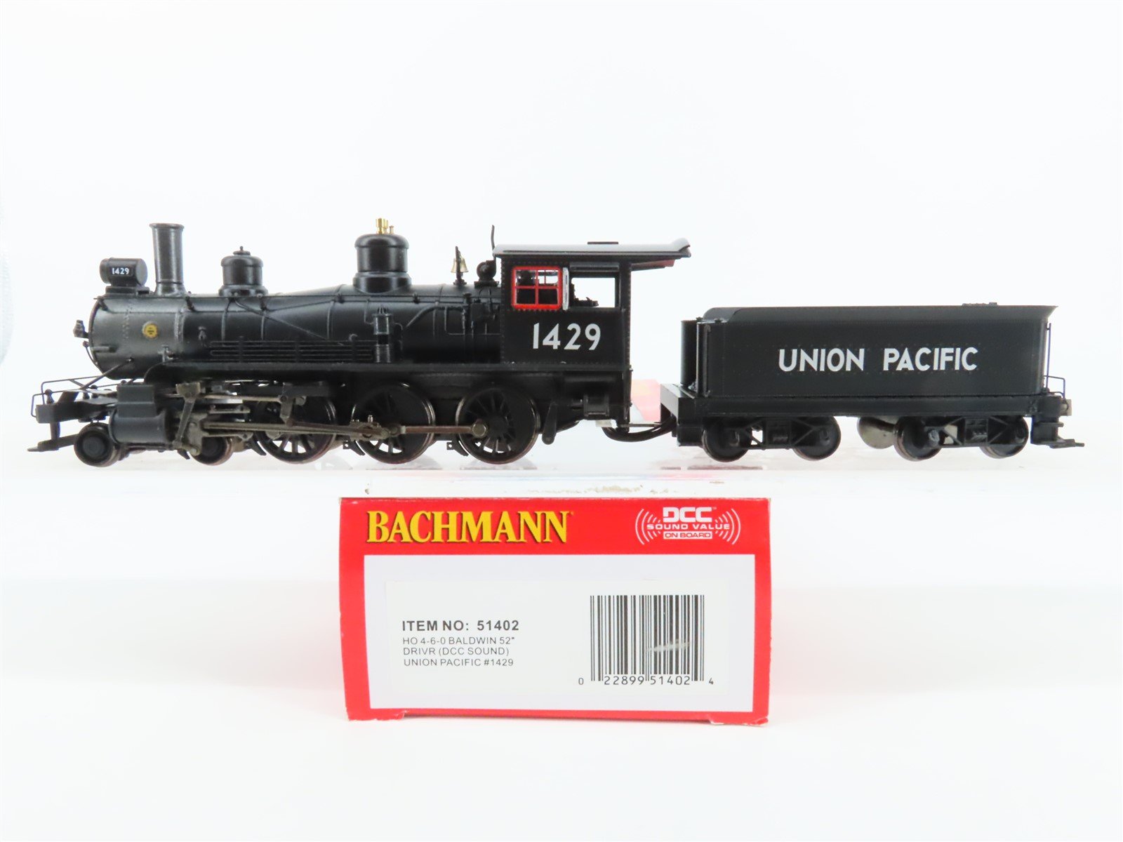 HO Bachmann 51402 UP Union Pacific Baldwin 4-6-0 Steam #1429 w/ DCC & Sound