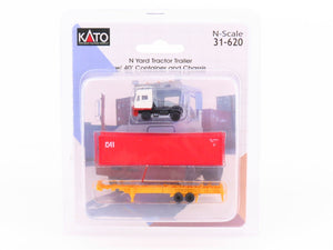 N 1/160 KATO 31-620 Yard Tractor Trailer w/ 40' Container & Chassis - Sealed