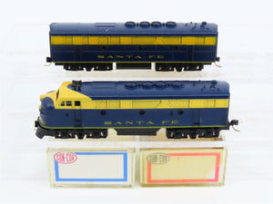 N Scale Con-Cor ATSF Santa Fe F7 A/B Diesel Locomotive Set