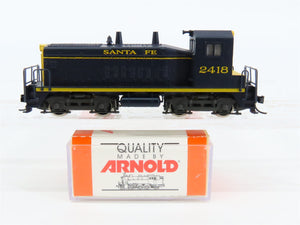 N Scale Arnold 5118 ATSF Santa Fe SW14 Diesel Locomotive #2418