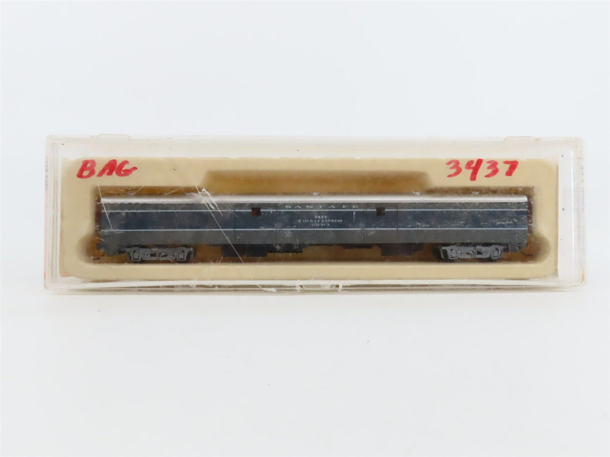 N Scale Con-Cor 0001-04082C ATSF Santa Fe Scout 85&#39; Baggage Passenger #3437