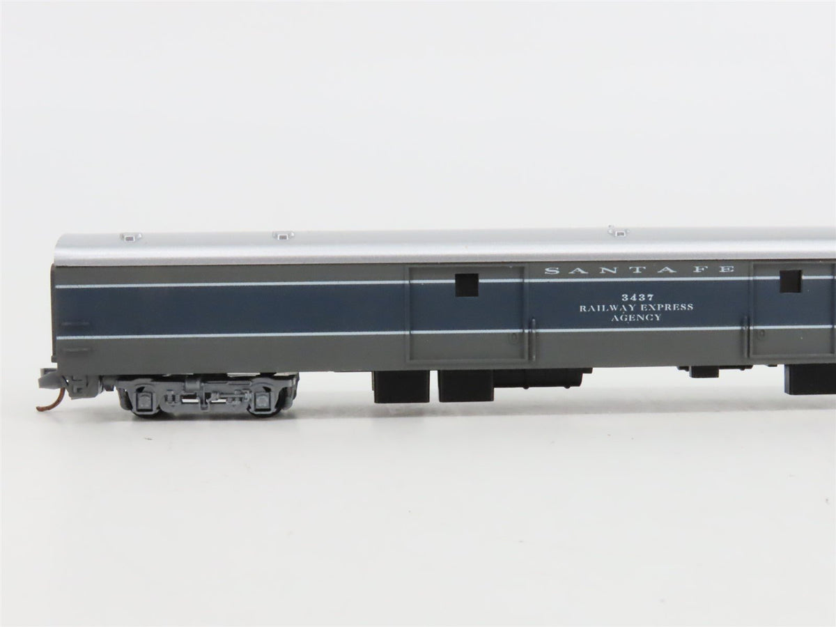 N Scale Con-Cor 0001-04082C ATSF Santa Fe Scout 85&#39; Baggage Passenger #3437