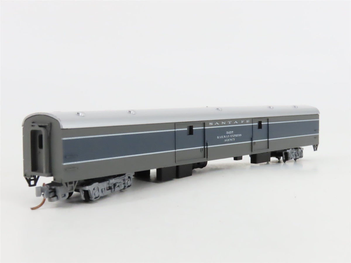 N Scale Con-Cor 0001-04082C ATSF Santa Fe Scout 85&#39; Baggage Passenger #3437