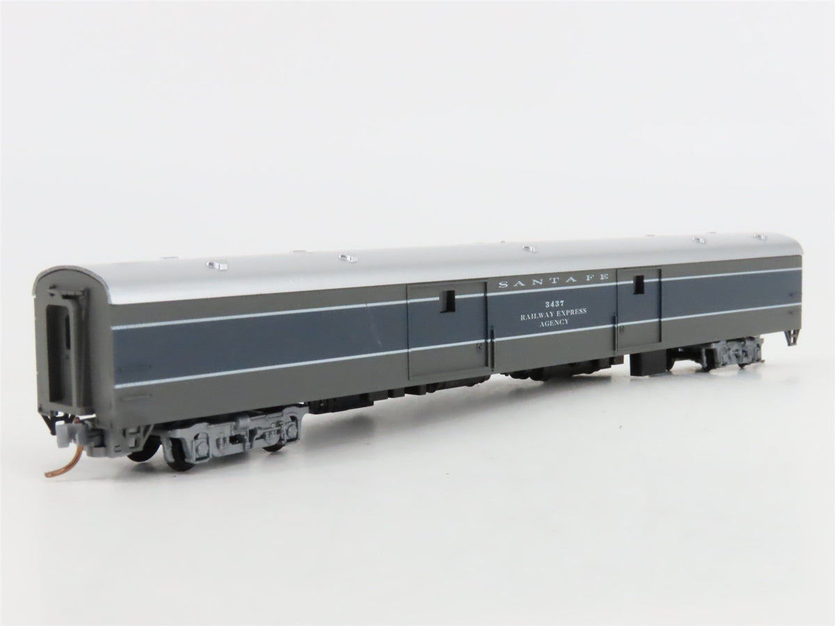 N Scale Con-Cor 0001-04082C ATSF Santa Fe Scout 85&#39; Baggage Passenger #3437