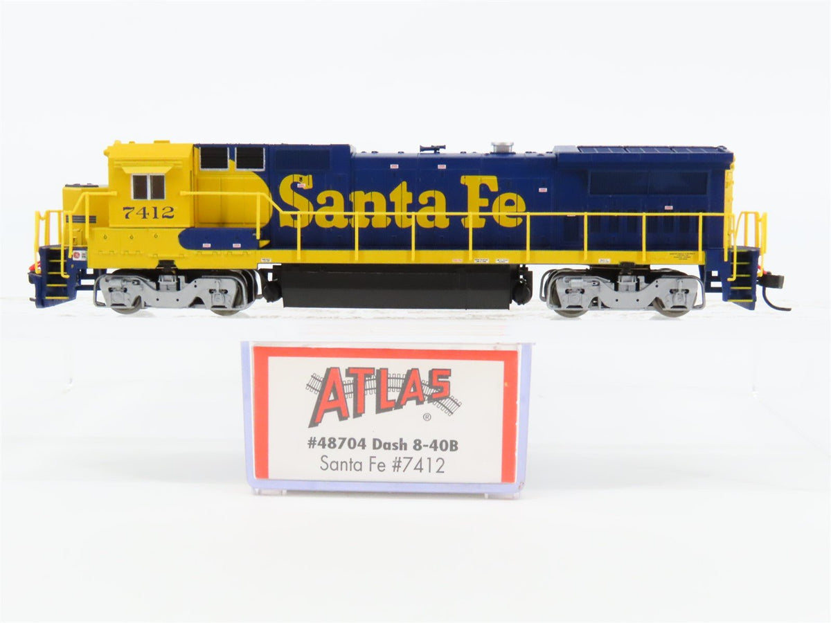 N Scale Atlas 48704 ATSF Santa Fe Dash 8-40B Diesel Locomotive #7412