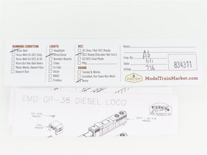 N Scale Atlas 49805 ATSF Santa Fe GP38 Diesel Locomotive #3501