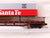 N Scale Atlas 37752 ATSF Santa Fe Piggyback Flat Car #92755 w/ 40' Trailer