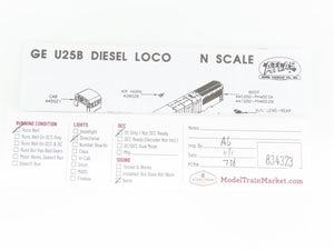 N Scale Atlas 44504 ATSF Santa Fe U25B Diesel Locomotive #6609