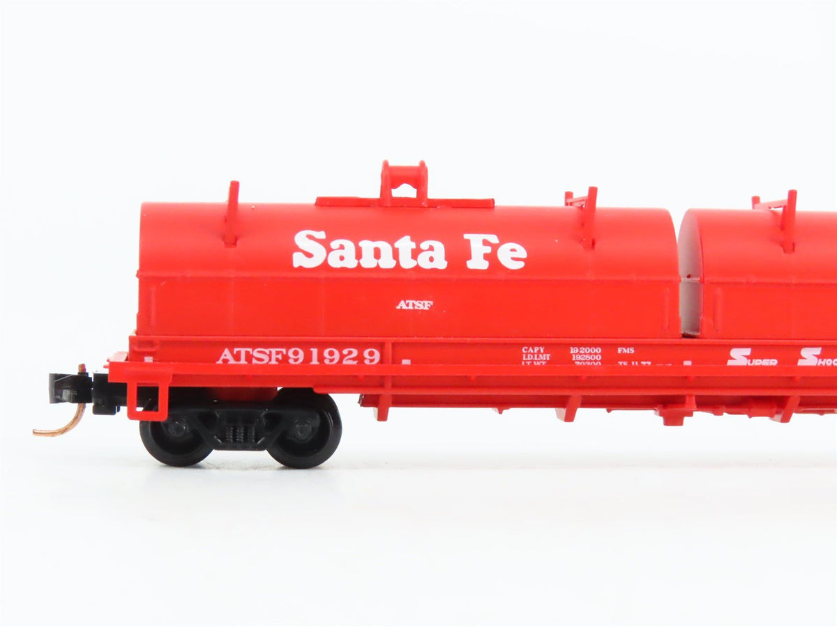 N Scale Red Caboose RN-17689-9 ATSF Santa Fe Railroad Coil Car #91929