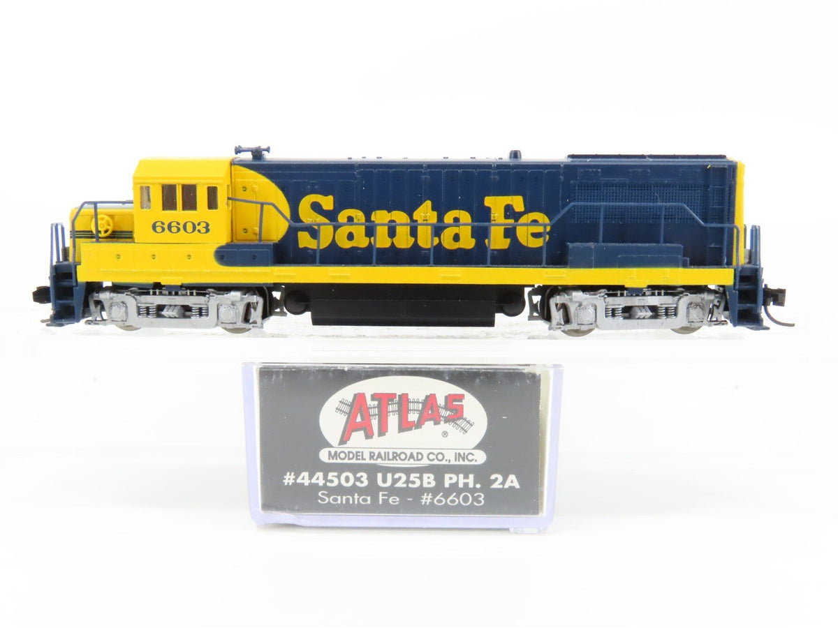 N Scale Atlas 44503 ATSF Santa Fe U25B Diesel Locomotive #6603