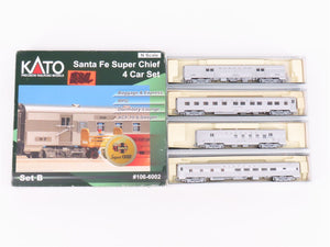 N Scale KATO 106-6002 ATSF Santa Fe Super Chief Passenger 4-Car Set B