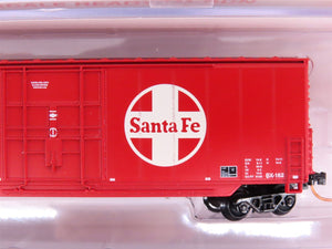 N Scale Roundhouse 89413 ATSF Santa Fe Railroad Single Door Box Cars 4-Pack