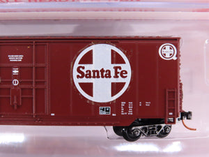 N Scale Roundhouse 89413 ATSF Santa Fe Railroad Single Door Box Cars 4-Pack