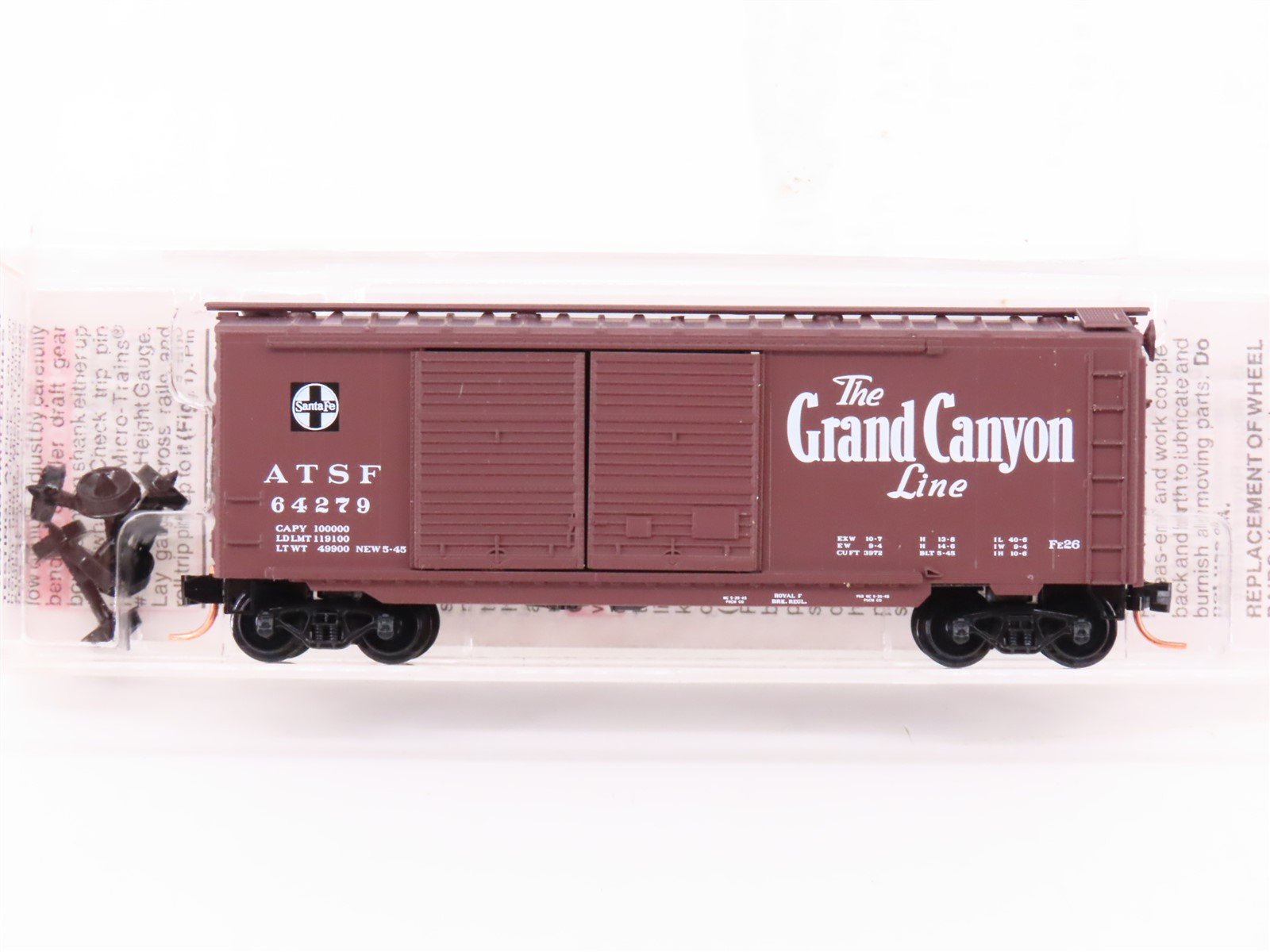 N Scale Micro-Trains MTL 23290 ATSF Santa Fe Grand Canyon 40' Box Car #64279