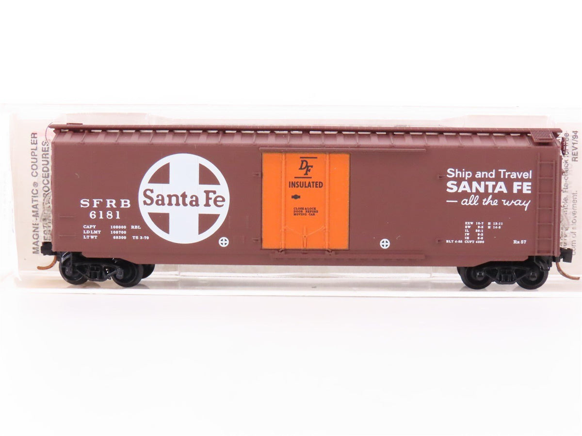 N Scale Micro-Trains MTL 32050/4 SFRB Santa Fe Railroad 50&#39; Box Car #6181