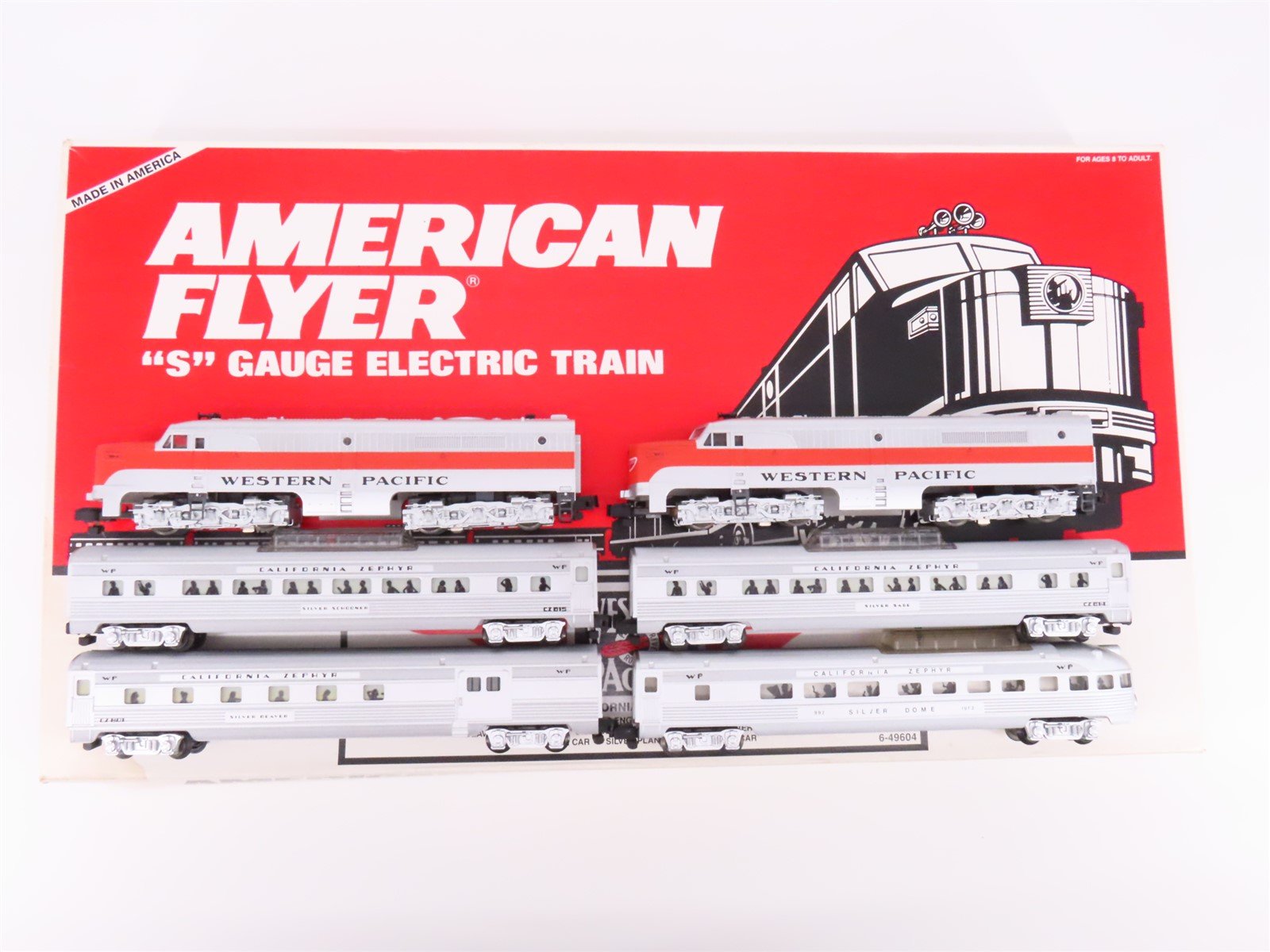 S American Flyer 6-49604 WP "California Zephyr" PA-1/PA-1 Diesel Passenger Set