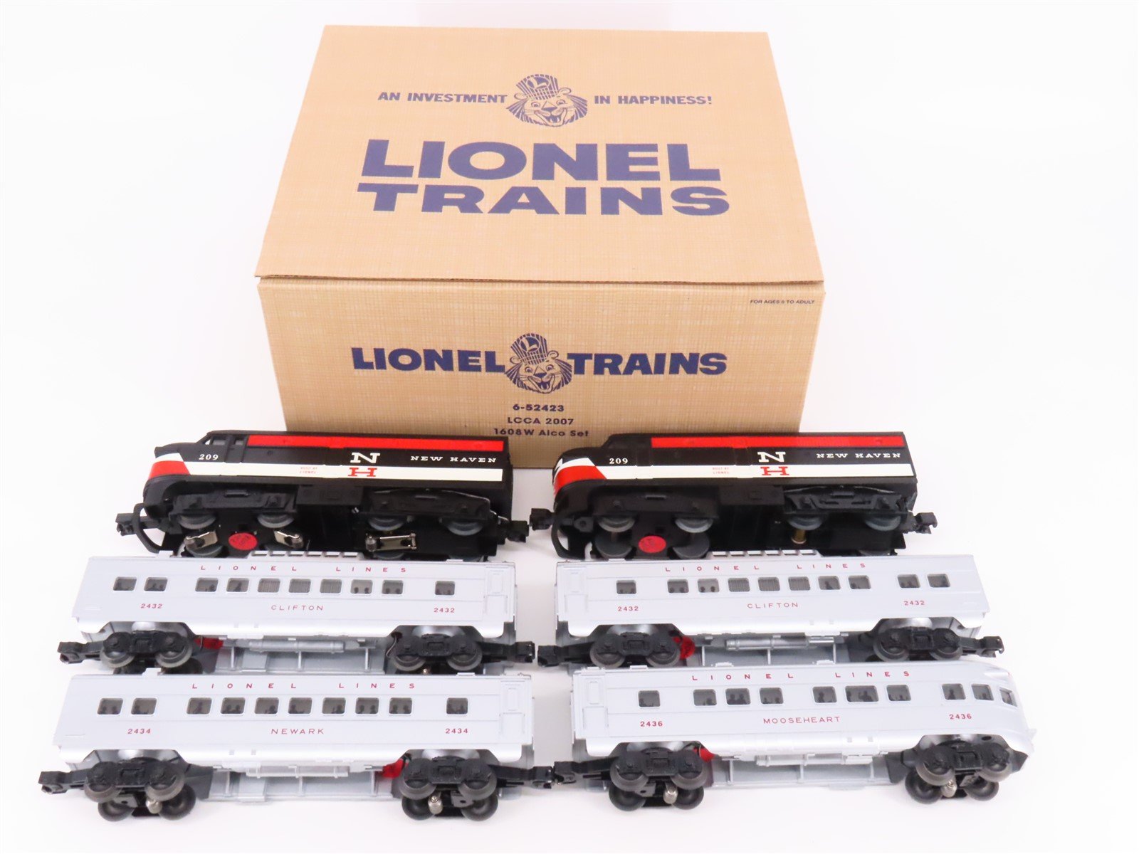 O Gauge 3-Rail Lionel 6-52423 NH New Haven Alco A/A Diesel Set w/Passenger Cars