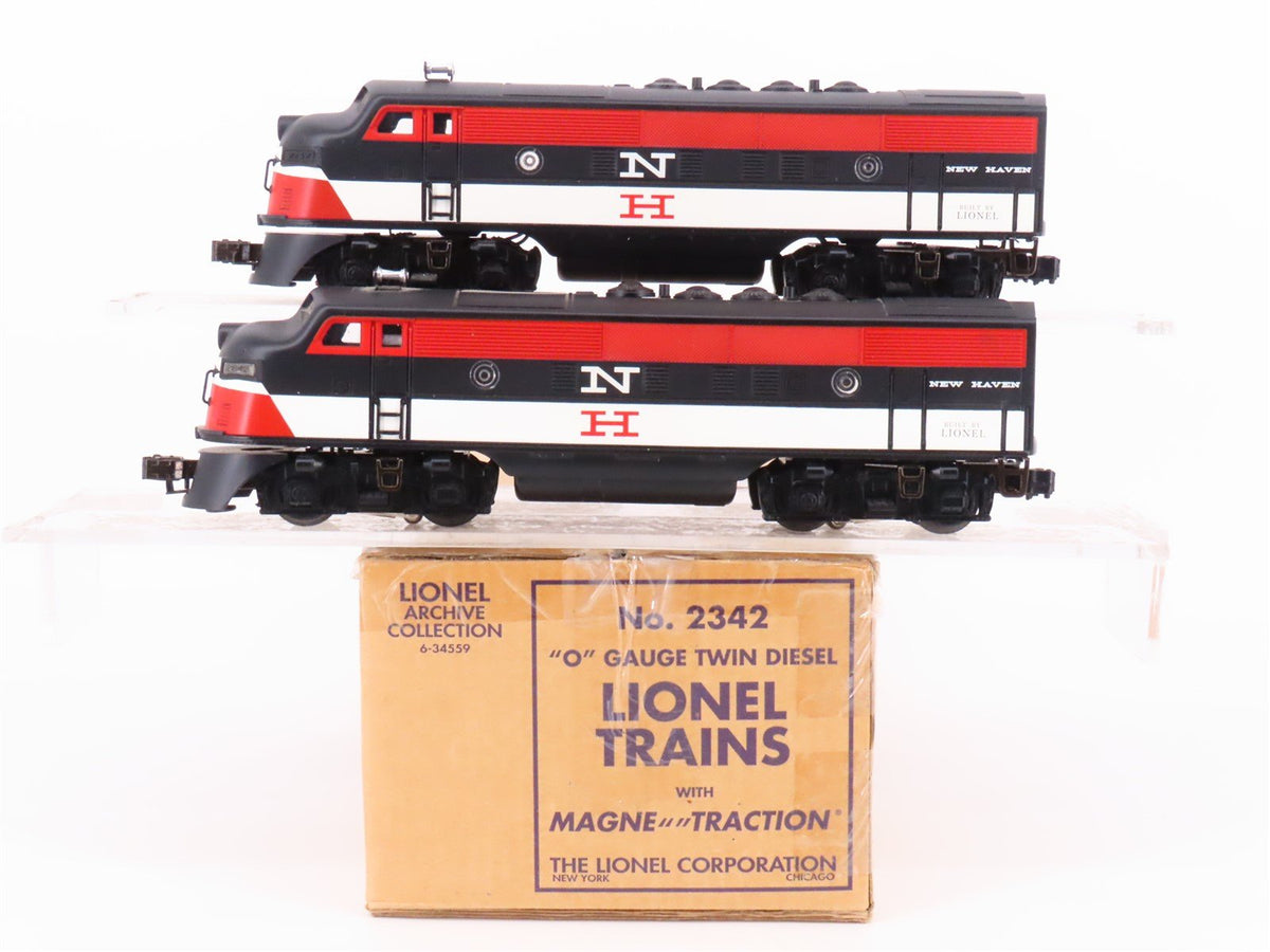 O Gauge 3-Rail Lionel 2342 NH New Haven Alco A/A Diesel Locomotive Set