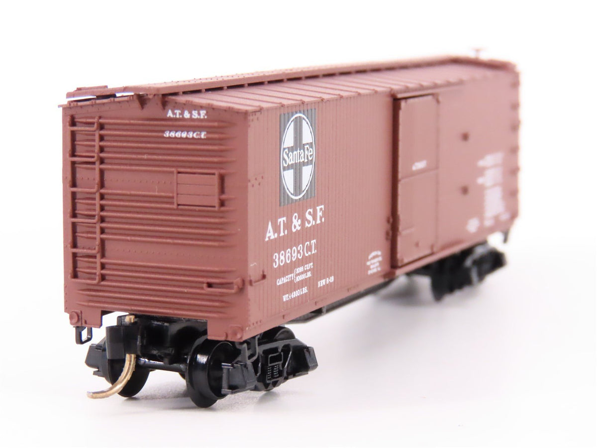 N Scale Micro-Trains MTL 39060 AT&amp;SF Santa Fe Railroad 40&#39; Wood Box Car #38693CT