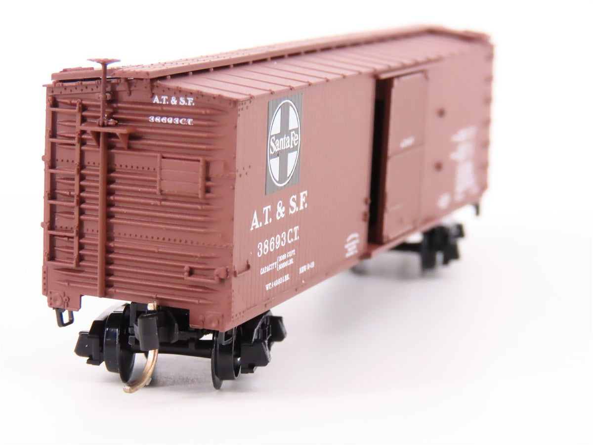 N Scale Micro-Trains MTL 39060 AT&amp;SF Santa Fe Railroad 40&#39; Wood Box Car #38693CT