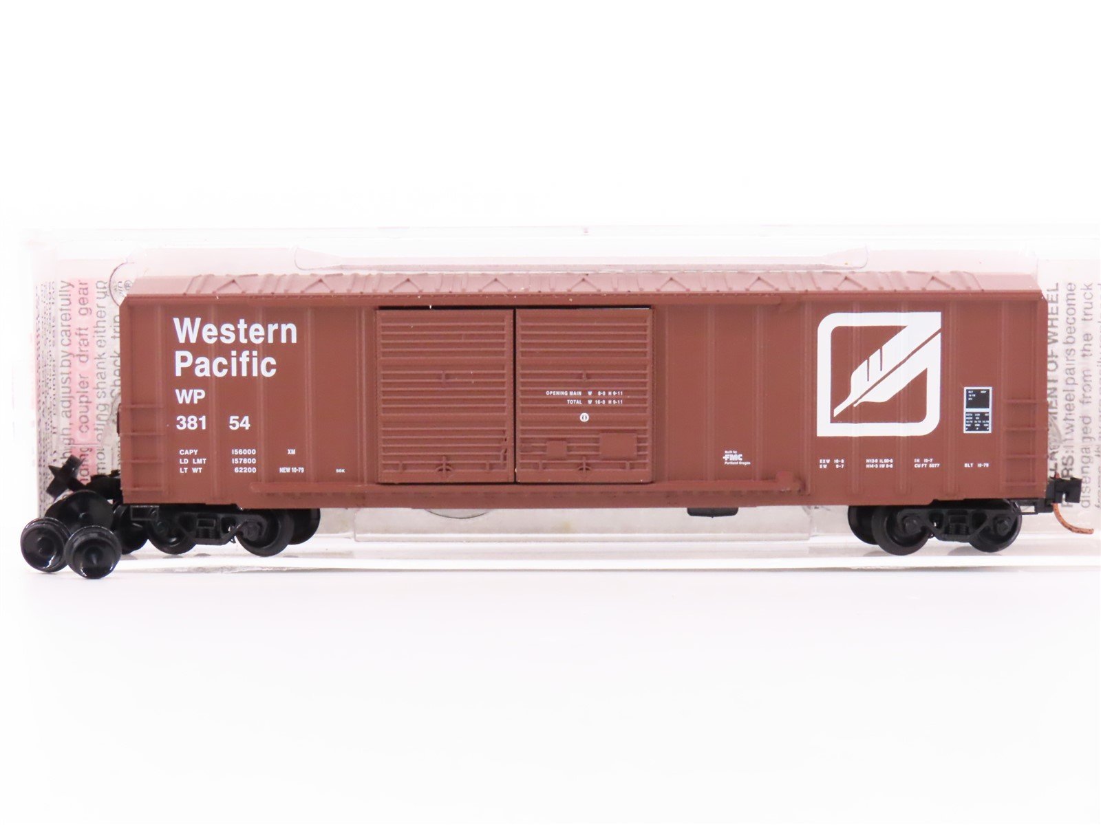 N Scale Micro-Trains MTL 30080 WP Western Pacific Railroad 50' Box Car #38154