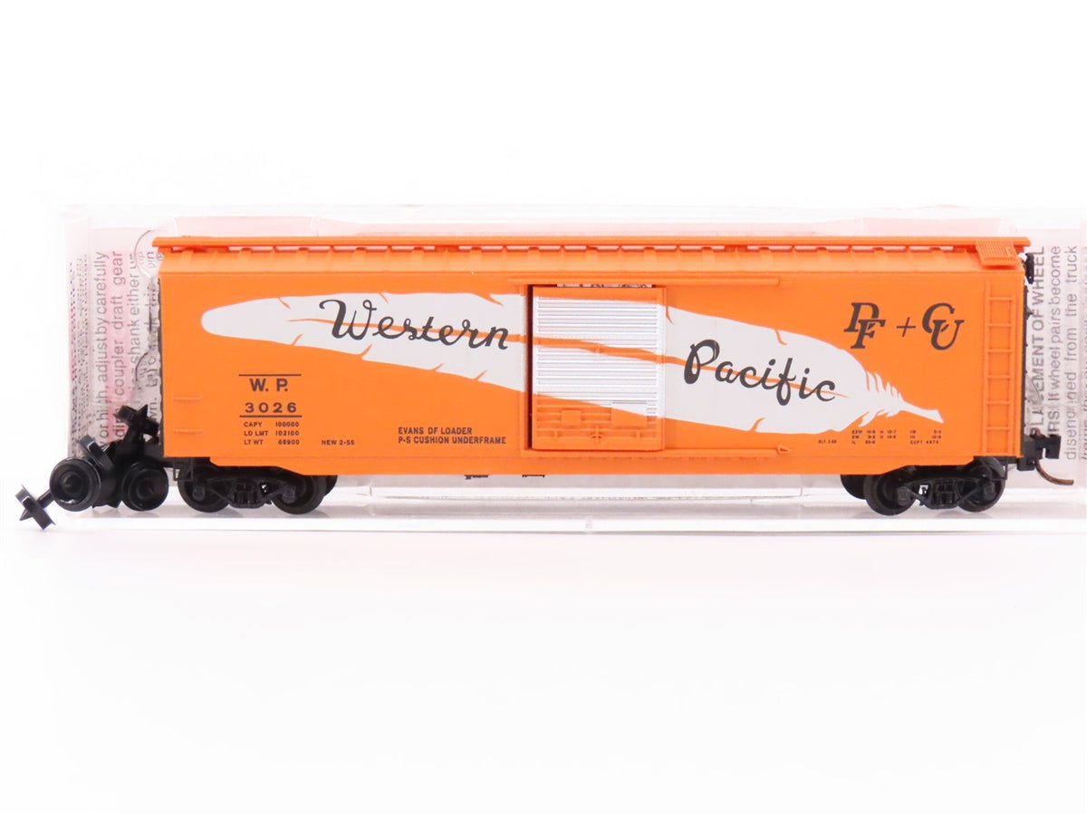 N Scale Micro-Trains MTL 03100290 WP Western Pacific Feather 50&#39; Box Car #3026