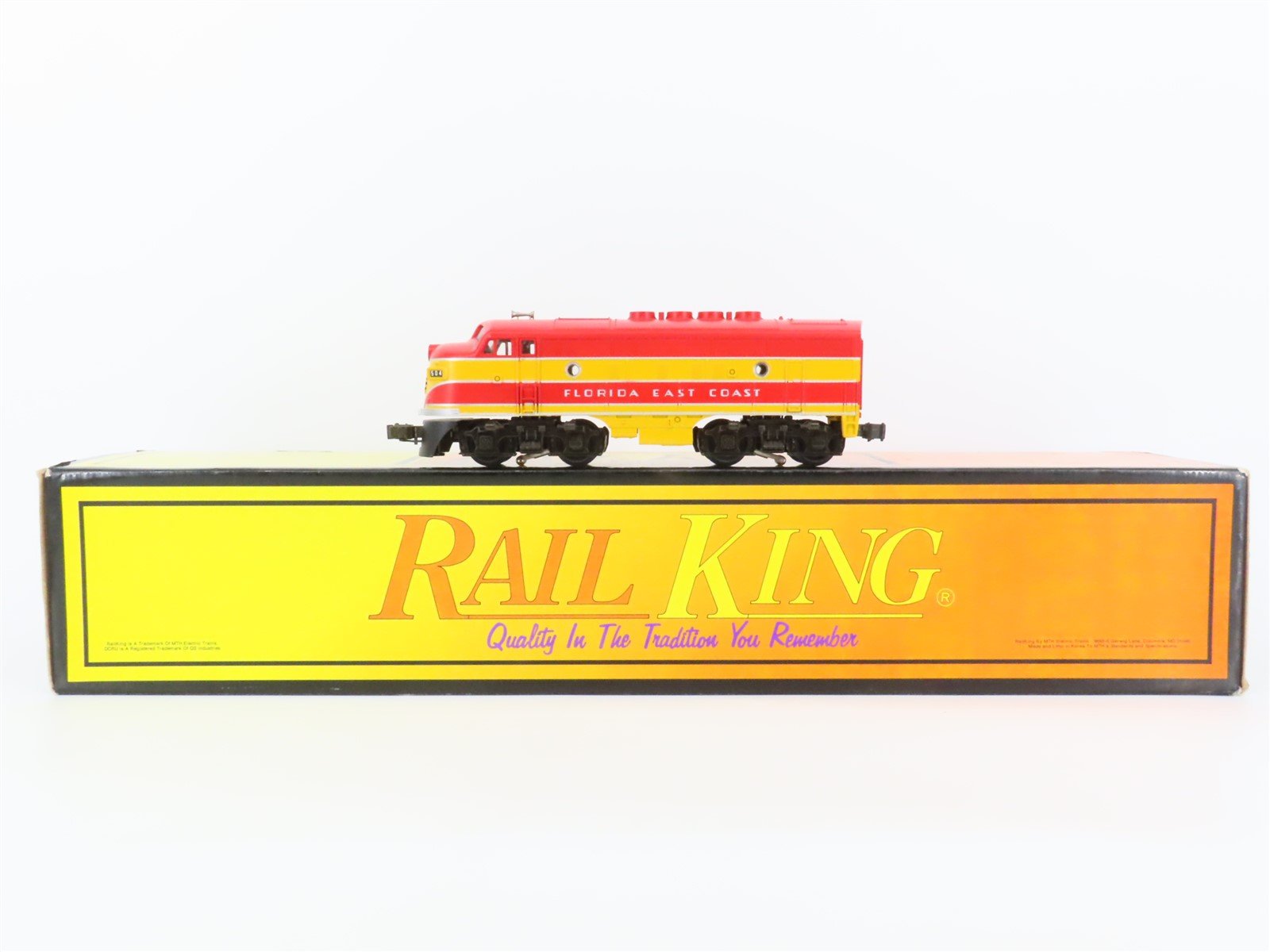 O Gauge 3-Rail MTH RK-2007LP FEC Florida East Coast F3A Diesel #504 UNPOWERED