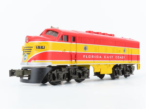 O Gauge 3-Rail MTH RK-2007LP FEC Florida East Coast F3A Diesel #504 UNPOWERED