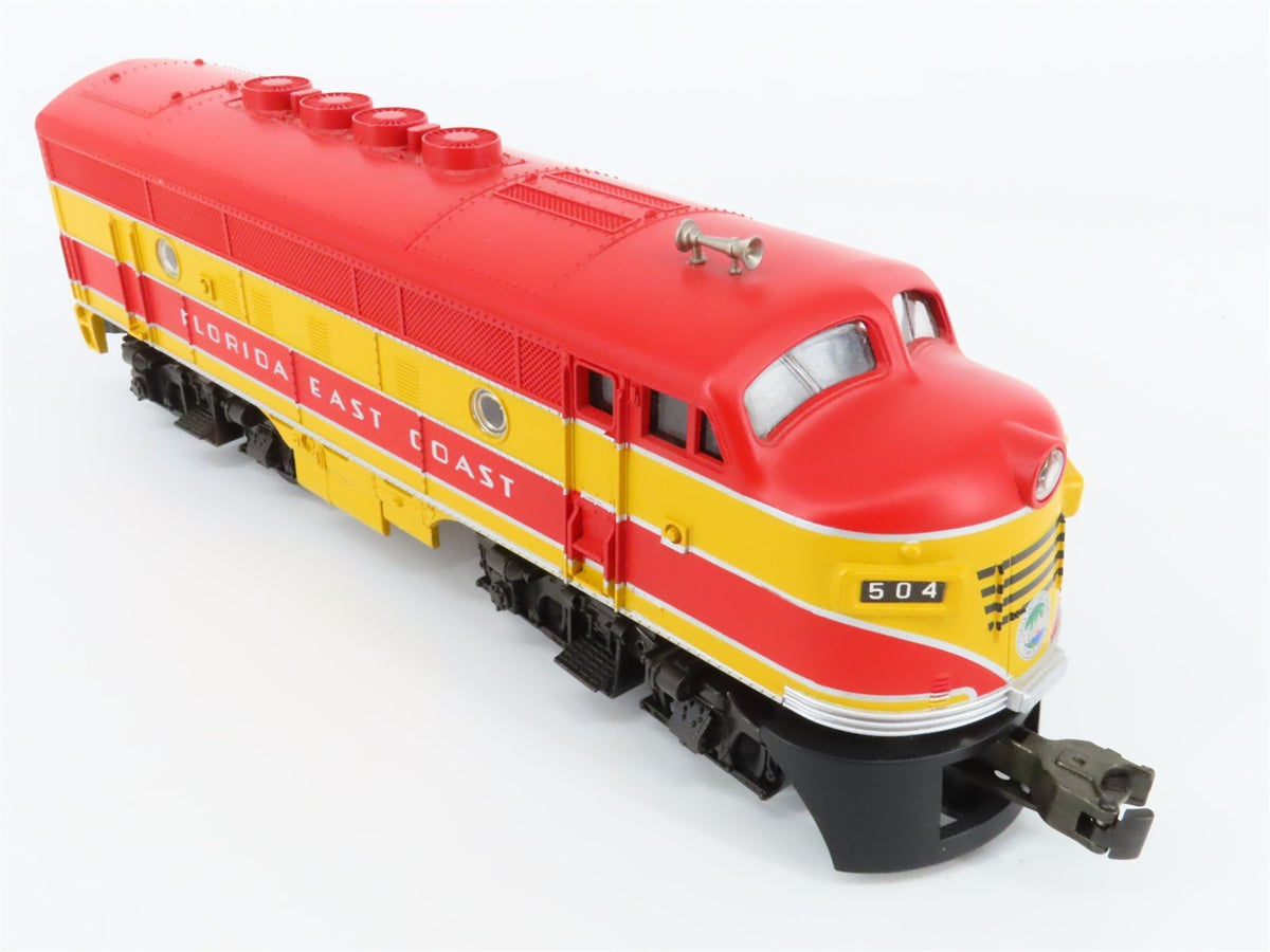 O Gauge 3-Rail MTH RK-2007LP FEC Florida East Coast F3A Diesel #504 UNPOWERED