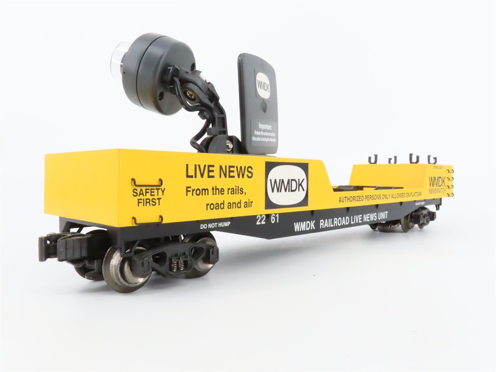 O Gauge 3-Rail K-Line K705-7401 WMDK TV Camera Flatcar #2261