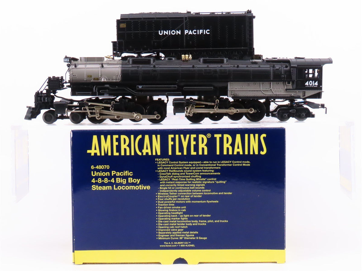 S Scale American Flyer 6-48070 UP 4-8-8-4 Big Boy Steam #4014 w/ LEGACY &amp; Sound