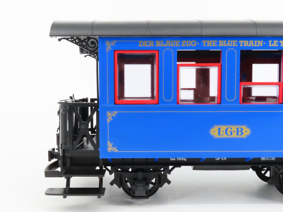 G Scale LGB Der Blaue Zug &quot;The Blue Train&quot; Steam set w/ Passenger Cars &amp; Track