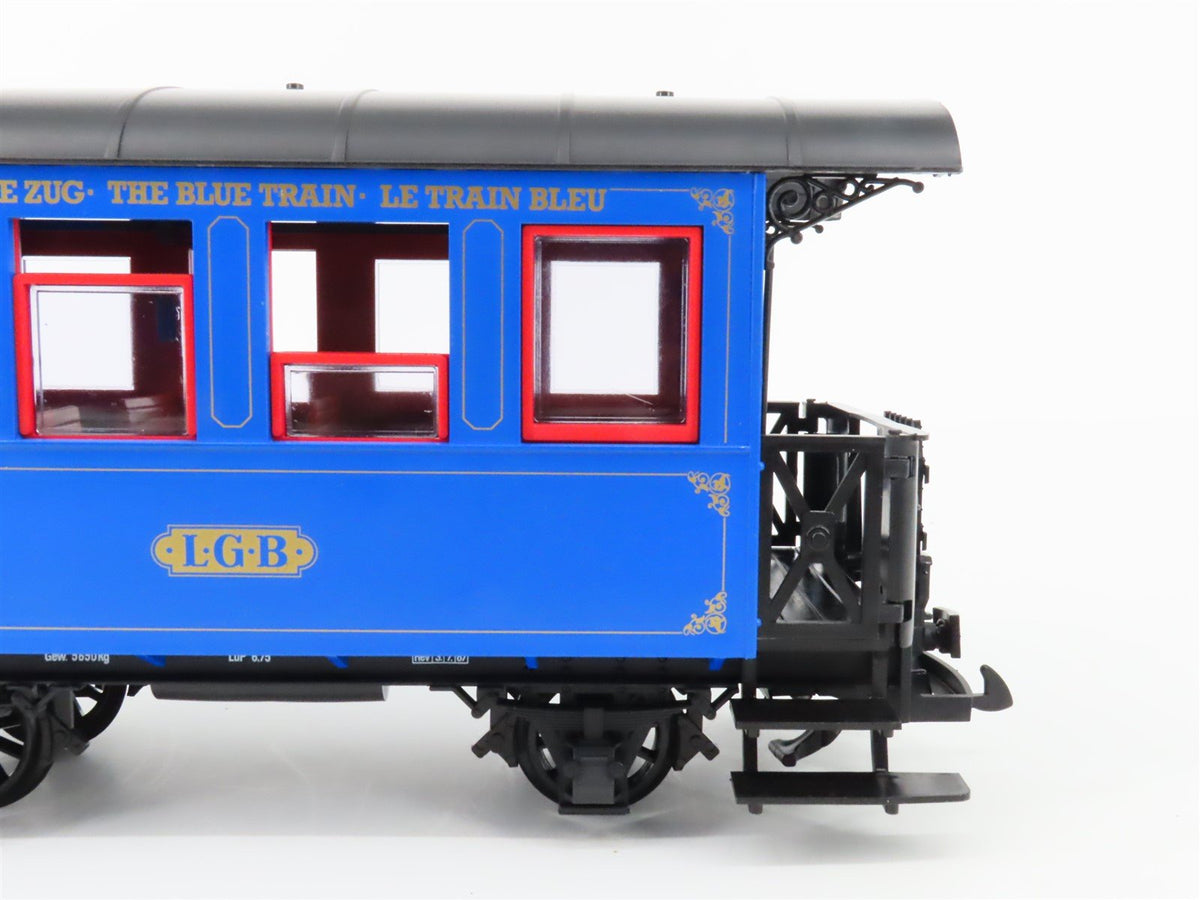 G Scale LGB Der Blaue Zug &quot;The Blue Train&quot; Steam set w/ Passenger Cars &amp; Track