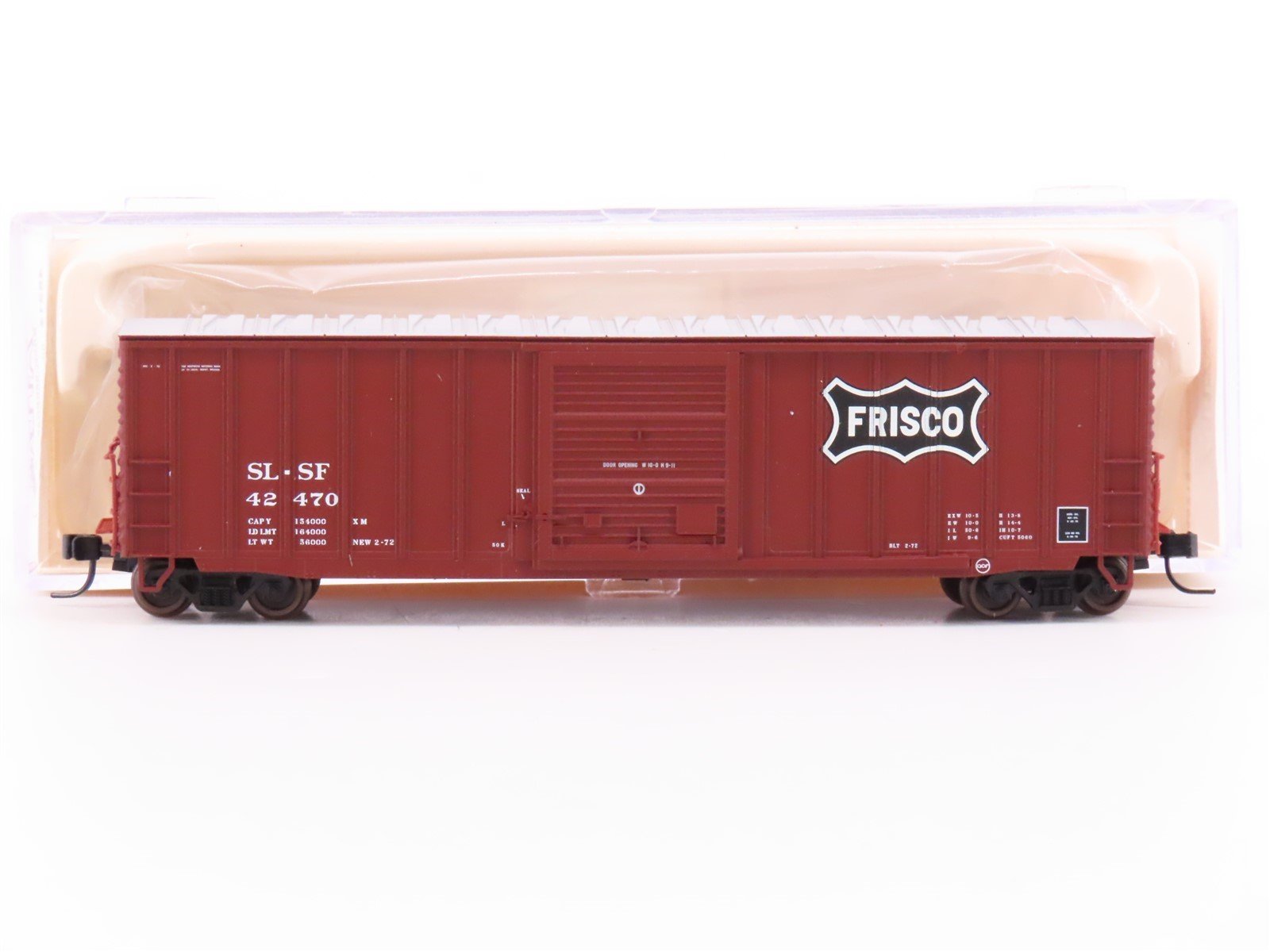 N Scale Atlas 45212 SL-SF Frisco Railroad 50' Single Door Box Car #42470