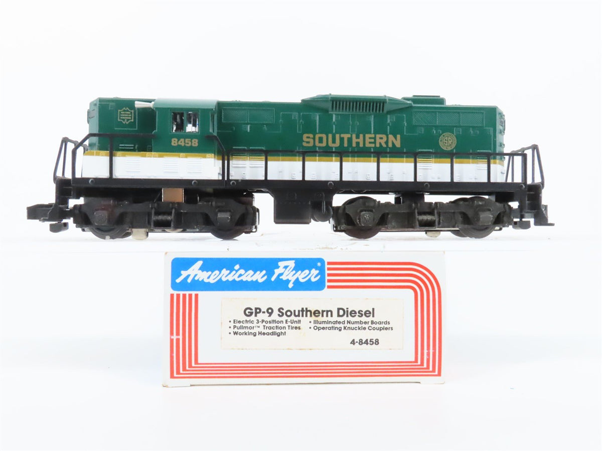 S Scale American Flyer 4-8458 Southern Railway GP9 Diesel Locomotive #8458